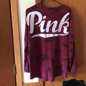Burgundy Victoria secret PINK crew neck.